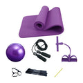 7 PCS Eco-Friendly Thick Yoga Mat Set Jump Rope Ankle Pedal Pilates Ball & Pipe Pad With Carrying Strap and Bag OEM Logo
