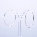 Twist Fashionable Silver Wedding Hoop Earrings for Women