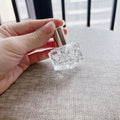 Wholesale 10ml Clear Roller Glass Bottles Diamond Cube Square Shaped for Essential Oils or Perfumes Roll on Sealing Type