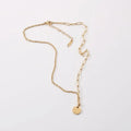 Fenny 18K Gold Plated Wholesale No Fade Simple Little Round Dot Pendant Mixed Chain Stainless Steel Necklace for Women