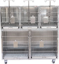PL-005 Stainless Steel Luxury Cat and Dog Pet Carrier Separate Hospitalization Cage for Veterinary Use