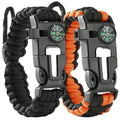 IRONDONKEY Outdoor Wilderness Survival Emergency Bracelet Compass Lifeguard Bracelet Multi Functional Parachute Bracelet