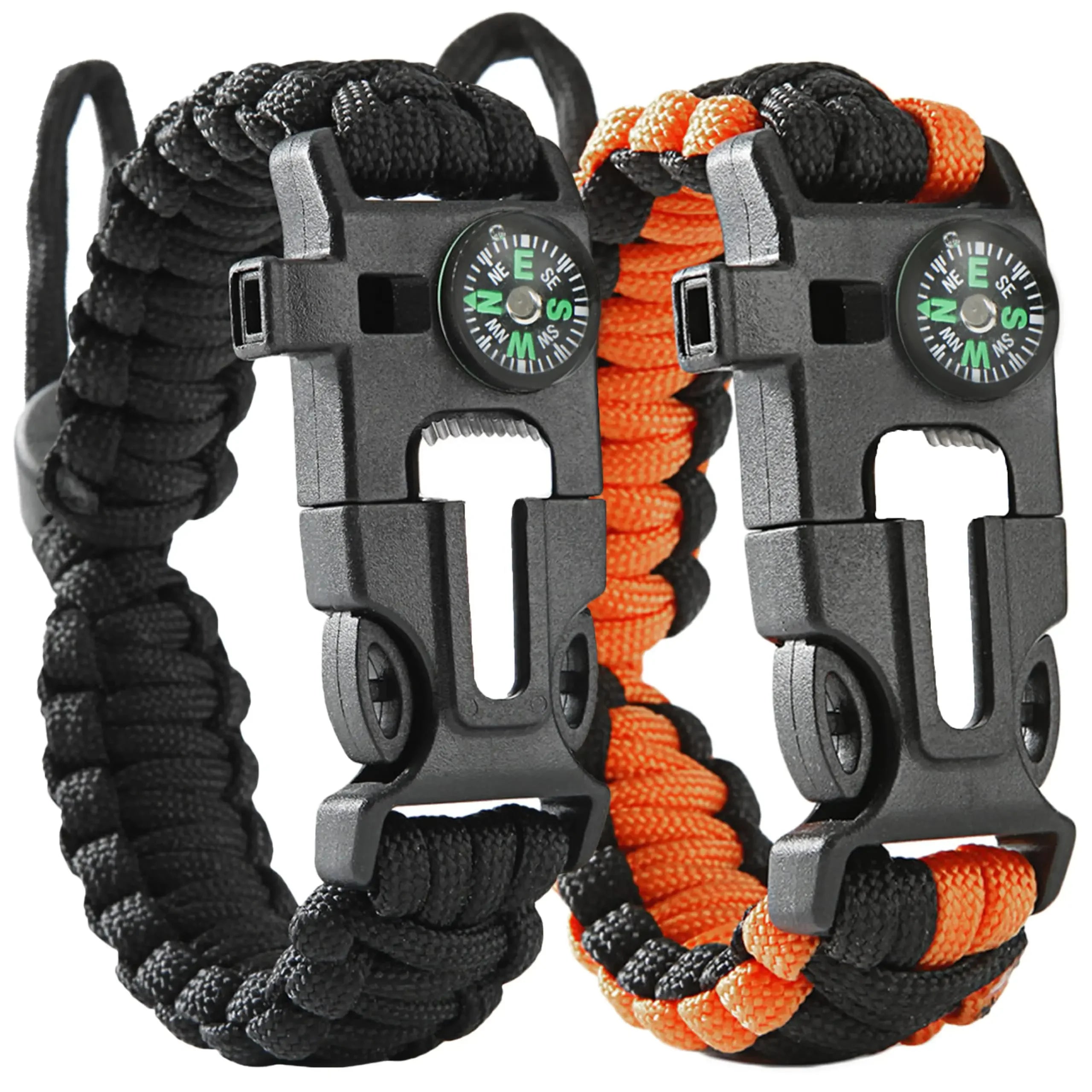 IRONDONKEY Outdoor Wilderness Survival Emergency Bracelet Compass Lifeguard Bracelet Multi Functional Parachute Bracelet