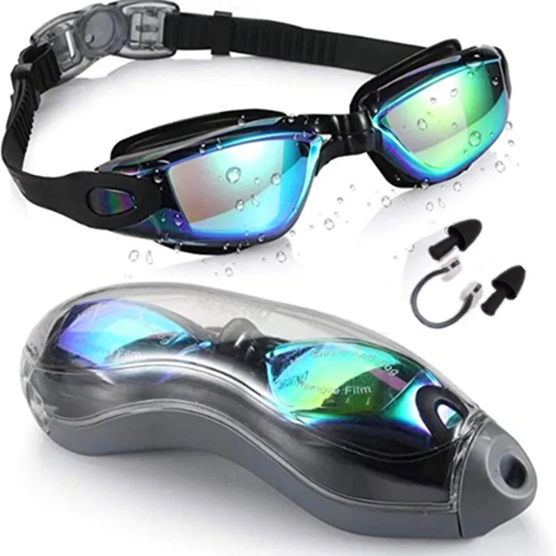 Professional Adult Kids No Leaking Full Protection Anti-Fog PC Lens UV Protection Waterproof Eco-Friendly Swimming Goggles