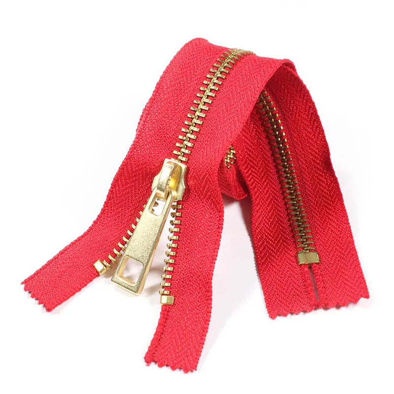 Wholesale Custom Color Zipper Heavy Duty Metal Zippers Rustproof Close-End Metal Zipper for Denim Jeans Jacket Hoodies Bags