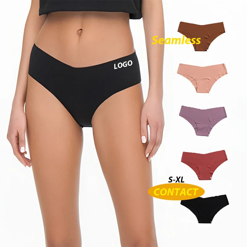 Custom Women's Underwear Quick-Drying V Waist Hip Nylon Mini Panties Ice Silk Breathable Seamless Panties