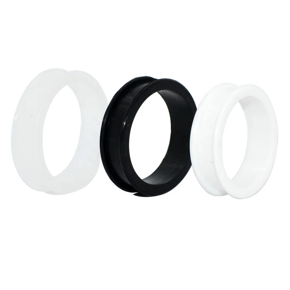 32mm-76mm Big Size Thick Silicone Flexible Double Flared Hollow Ear Tunnel Plug Expander Stretchers Wedding Gift Unisex Body
