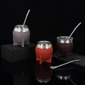 New Luxury 260ml  Double Wall Vacuum Yerba Mate Gourd Stainless Steel Insulated Yerba Mate Cup