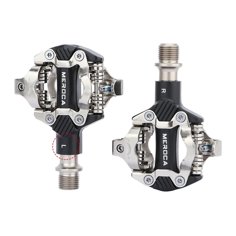 MEROCA Multifunctional Aluminum Alloy Bike Racing Pedals Self-locking SPD-M540 with Sealed Bearing for MTB Pedal