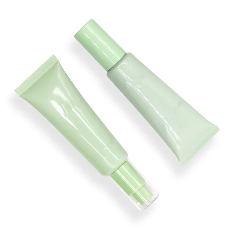 Biodegradable Shampoo & Eye Cream Soft Plastic Tube 50ml Airless Pump Cosmetic Packaging Custom Logo for Skin Care Face Mask