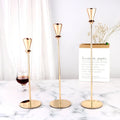 European Golden Electroplated Iron Candlestick Holder Set 3 Sizes RUIYI Brand RYKS0014 Wholesale Christmas Decorations Home