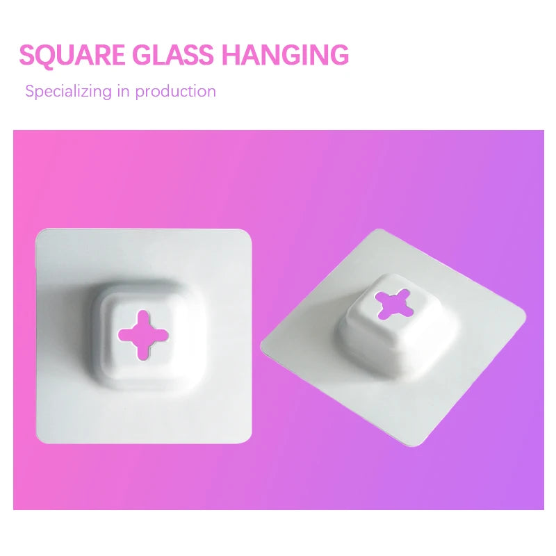 TS-K266A 10.5*10.5CM Glass Frame Hanging Hook Mirror Glass Flat Panels Hardware Mirror Hangers Hook