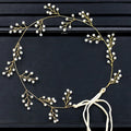 Handmade Pearl Headband Simple Gold Headpiece Wedding Bridal Hairband