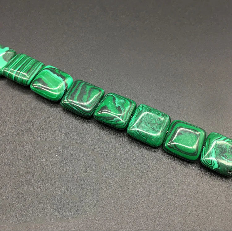 DIY Malachite loose square shape beads for making bracelet and necklace DIY jewelry