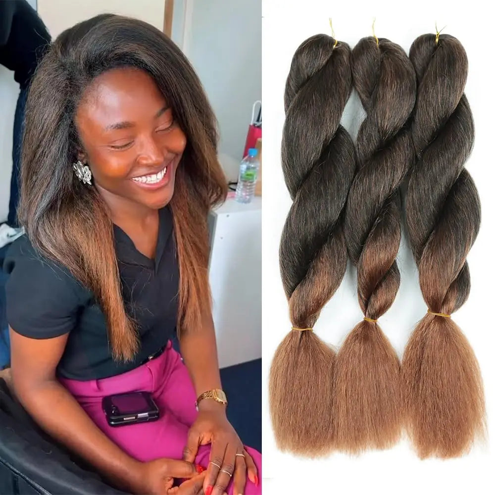 Wholesale SyntheticJumbo Braiding Hair Extension Yaki Fiber African Soft Kinky Straight Vixen Crochet Bundles