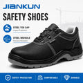JIANKUN CE S3 SR EMBOSSED Leather Anti-impact Anti-puncture Safety Shoes Steel Toe Non-slip Durable Work Shoes for Construction