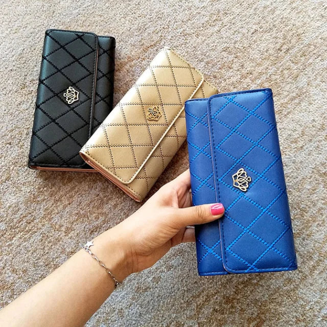 New Long Women Wallets Cute Fashion Multifunctional Clutch Female Wallet Card Holder Luxury PU Leather Women's Purses