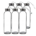 Customized Unique Shape Empty Premium Printed Glass Water Bottles 500ml 1L Water Bottle Glass Online for Hotel Restaurant