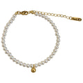 HOVANCI Natural Pearl Bracelet 18K Gold PVD Plated Stainless Steel Charm Freshwater Pearl Beads Bracelets Women's Jewelry