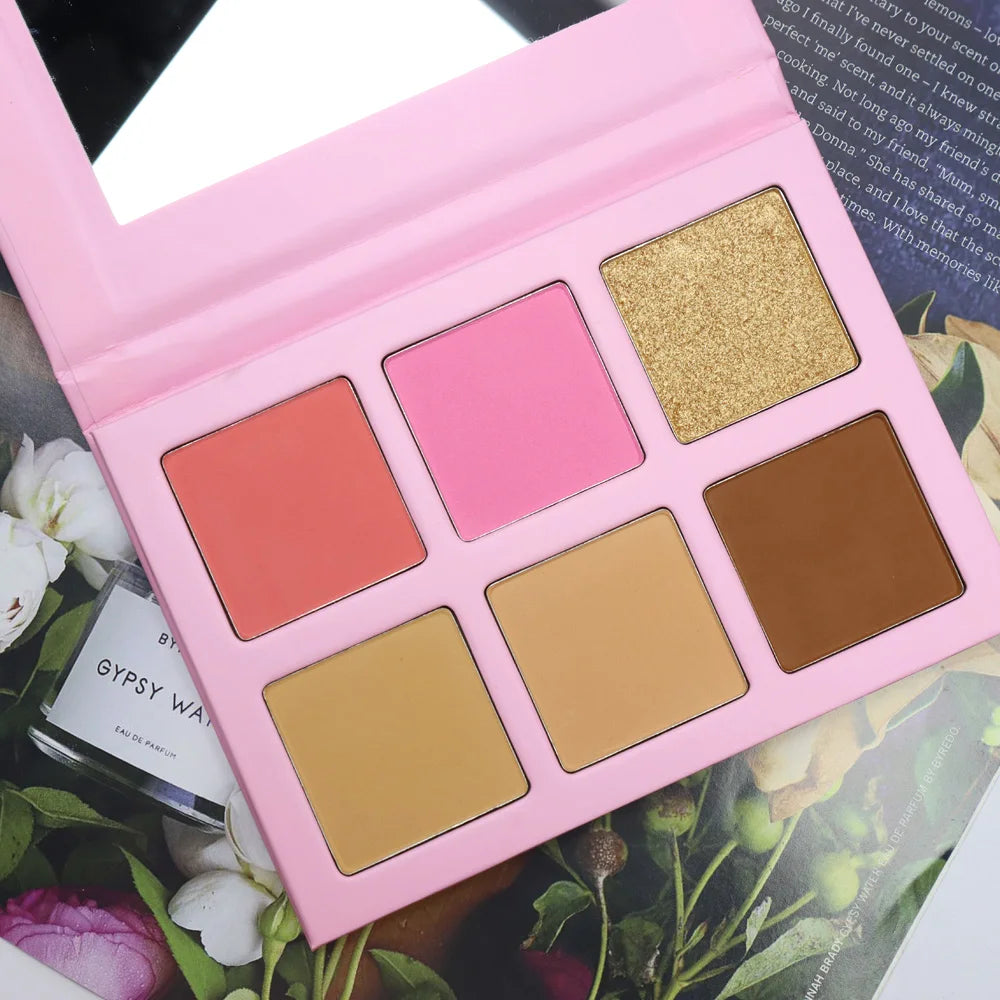 Wholesale Makeup Private Label Palette Pressed Powder Blush Bronzer Highlight