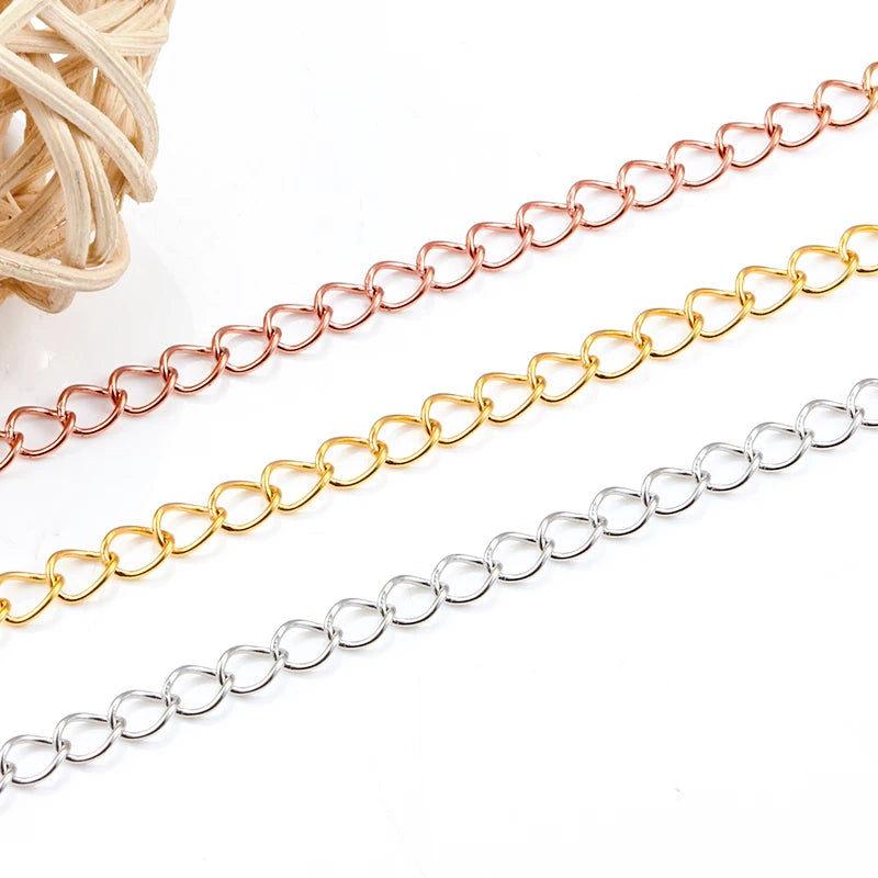 Hot Sale Welded Extension Chian for DIY Necklace Waterproof Extender Tail Chain for Jewelry Making