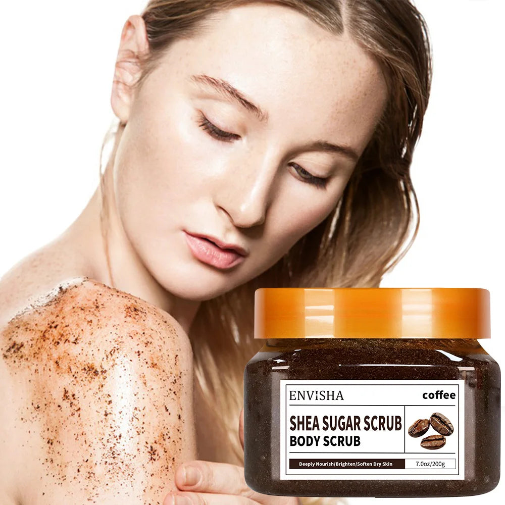 Natural Coffee Body Scrub Exfoliating Scrub 200g Skin Care Moisturizing Exfoliator Private Label Shea Butter Hand Scrub