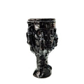 Dragon Claw Skulls Shape Glass Natural Black Obsidian Standing Cup Crystal Gem Home Decor