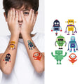 Cartoon Kids Tattoo Sticker Mixed Color Cute Cartoon Robot Machine Children's Temporary Tattoo Stickers for Kids