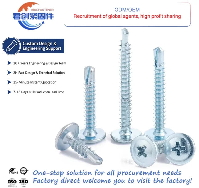 AS3566.1 ST4.2*13 Blue-White Zinc Flat Head Washer Drill Tail Durable 10mm Titanium Stainless Steel 4mm Metric Carbon Steel
