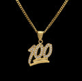 Creative Ornaments Hip Hop European High Quality 100 Points Exquisite Pendant Necklace Shiny Gifts