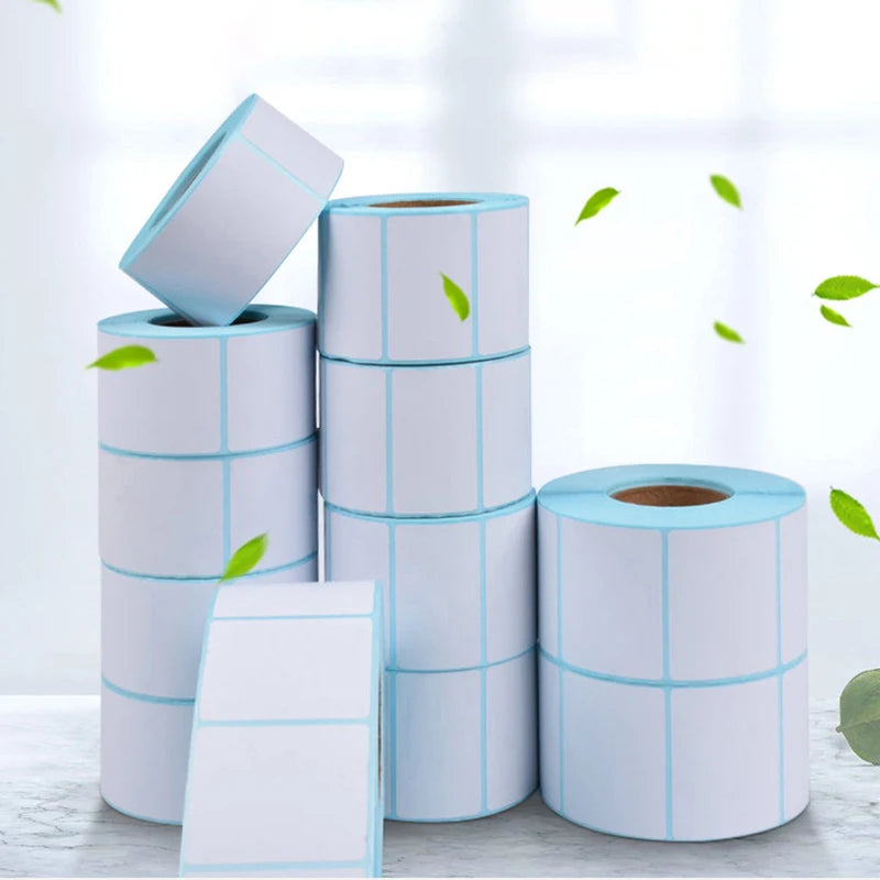 Colorful Customized PVC Vinyl 50x25mm Blank Barcode Labels Sticker Transfer Thermal Label Sticker Roll
