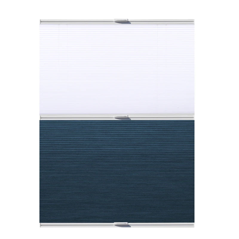 Top Down Bottom up Electric Modern Built-in Horizontal Flat Plate Cordless Cellular Shades