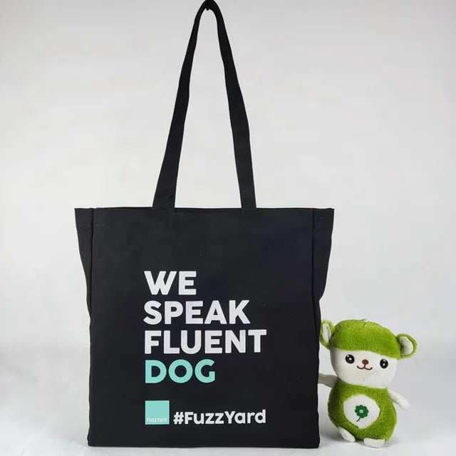 Custom Canvas Shopping Bags With Our Brand Logo Printed Supplier Cotton Tote Bag Size Black Fold Soft Canvas Tote Bags