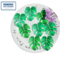 Kangkai Cake Supplier Edible Tropical Cupcake Toppers Silicone Molds Leaves Hawaii Theme Jungle Party Cake 100% Food Grade Heat