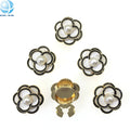 White Camellia Button Cover Women Shirt Decoration Reusable Button Brooch Jewelry Cuff-links