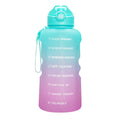 1L Portable Reusable Plastic Large Time Marker Leakproof Frosted Tritan Motivational Water Bottle for Gym