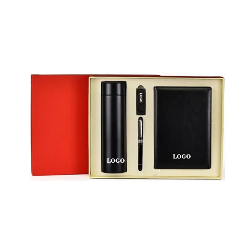Unique Promotional Luxury Souvenir Gift Sets Ideas PU Leather Present Business Custom for Men