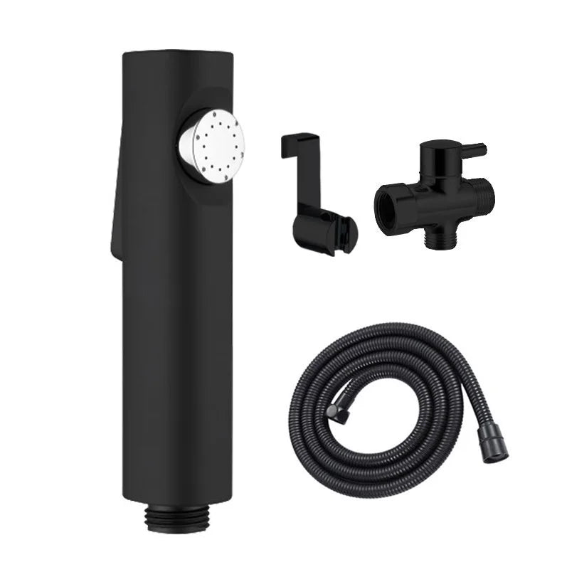 ABS Modern Wall-Mounted Handheld Black Bidet Bathroom Attachment Portable Shattaf Set Toilet Accessories Travel Sprayer