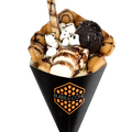 Customizable Disposable Hot Food Grade Kraft Paper Crepe Cone Packaging Egg Foam Waffle Holder Ice Cream Free Sample Available