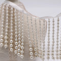 DIY Handmade Beaded Lace Beaded Webbing Bead Curtain Retro Pearl Belt Tassel Fringe