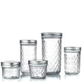 Wholesale Wide Mouth Canning Glass Juice Jam Caviar Mason Jar With Screw Metal Lid
