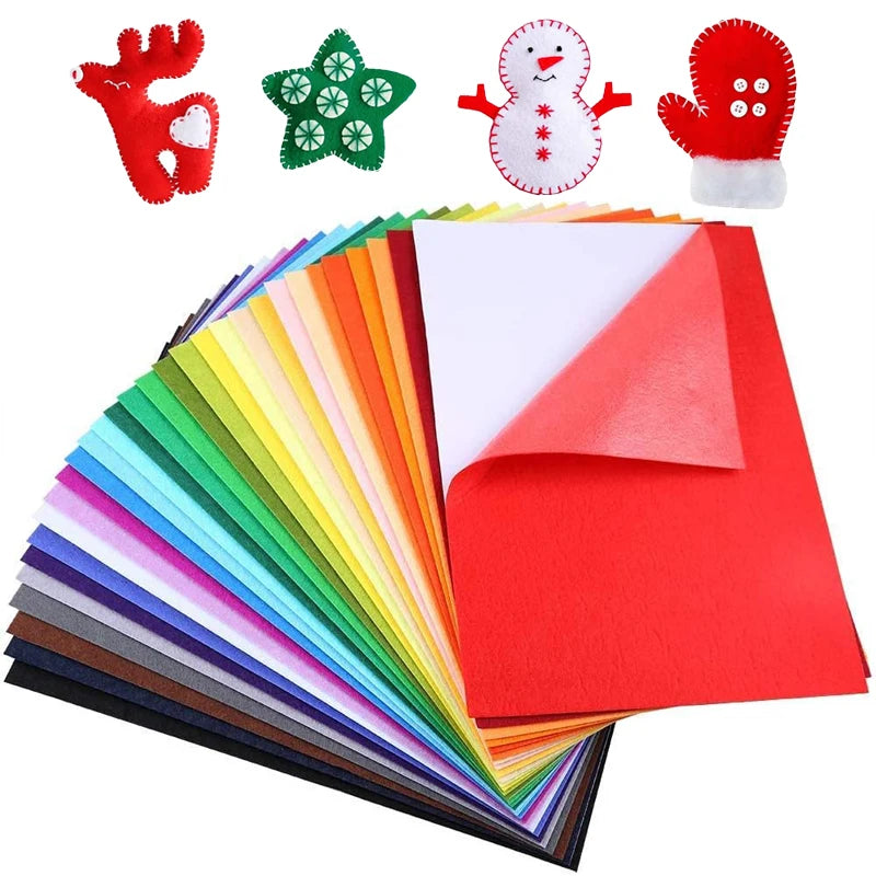 Factory Supply 100% Polyester Color Handmade DIY Adhesive Felt Cloth Non Woven Used on Christmas Decorations