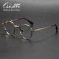 Luxury Designer Gold Specs Custom Dt Men Eyewear Eyeglasses Pour Homme Pure Titanium Lentes Shop Optical Frame for Eye Glasses