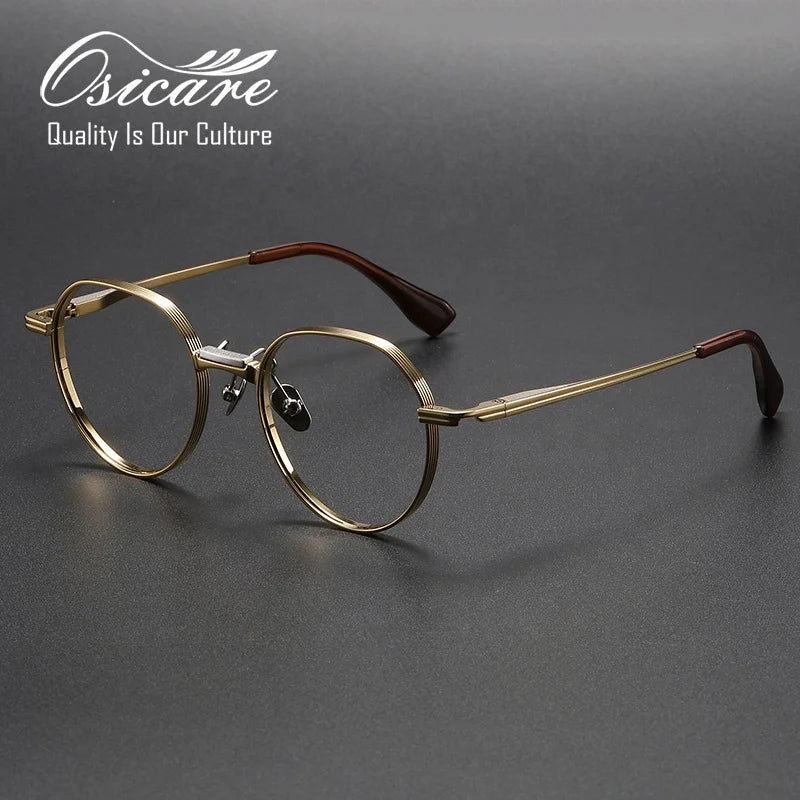 Luxury Designer Gold Specs Custom Dt Men Eyewear Eyeglasses Pour Homme Pure Titanium Lentes Shop Optical Frame for Eye Glasses