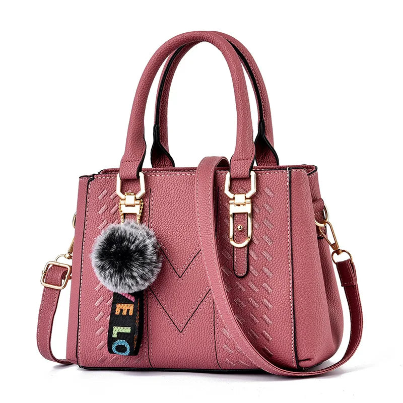 New Wholesale Women's Luxury Designer PU Casual Tote Shoulder Bag Zipper Closure Breathable Waterproof Large Capacity Single