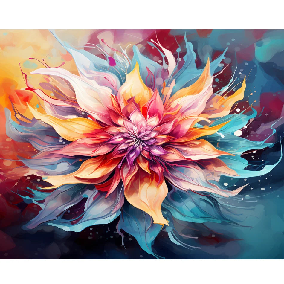 Abstract Flowers Diamond Painting Full Embroidery Picture Rhinestones 30x40cm/12x16inch Home Decor Cross Stitch Landscape Design