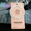 New Clothing Hang Tags Clothes Label Garment Design Round Hangtag Business Card With Own logo Brand Custom Die Cut Tag
