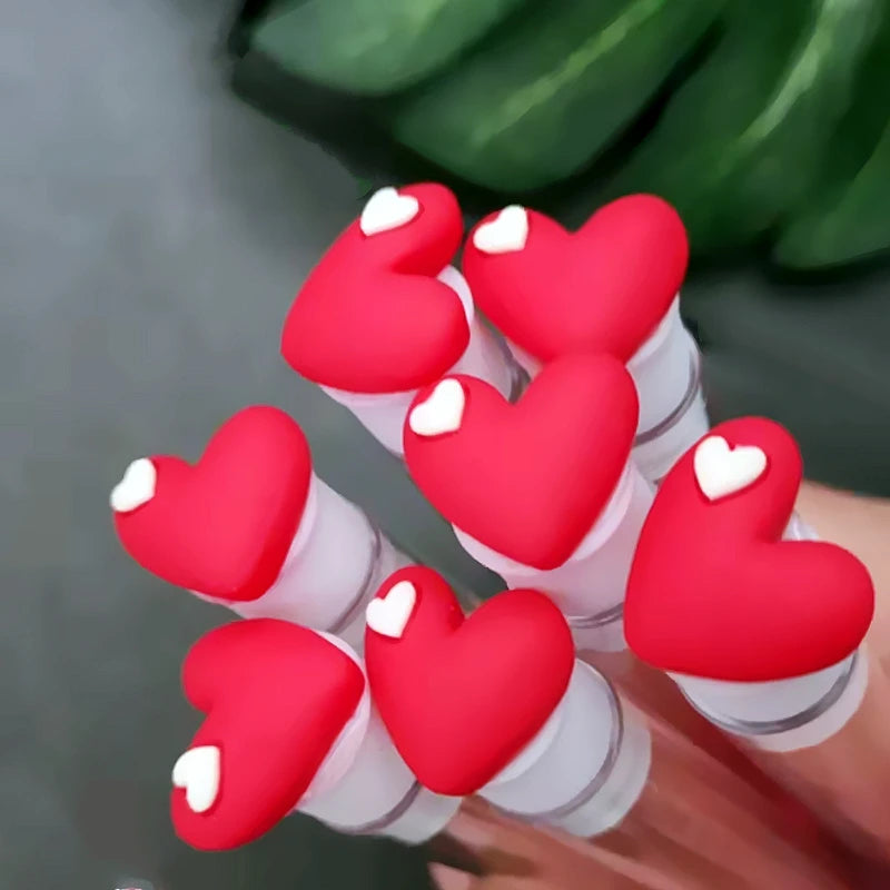 New Design Heart Cured Lash Cleaning Brush With Travel Tubes Disposable Mascara Test Tube Brush