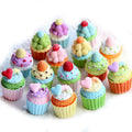 Kawaii Delicious Large Food Play Cupcake Resin Flatback Cabochon for Jewelry Making Craft DIY Accessories