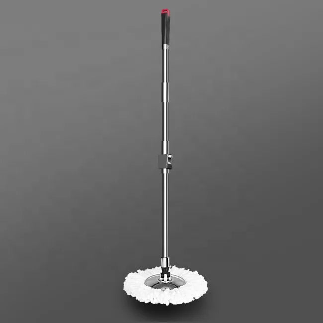 Spin 360 Degree Extendable Stainless Steel Magic Mop Replacement Handle with Self-Wringer and High Capacity